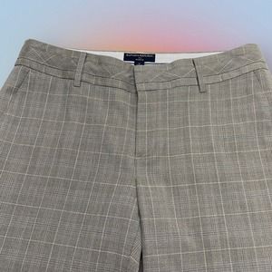 BANANA REPUBLIC Women’s 12 Gray Plaid Wool Blend Dress Pant